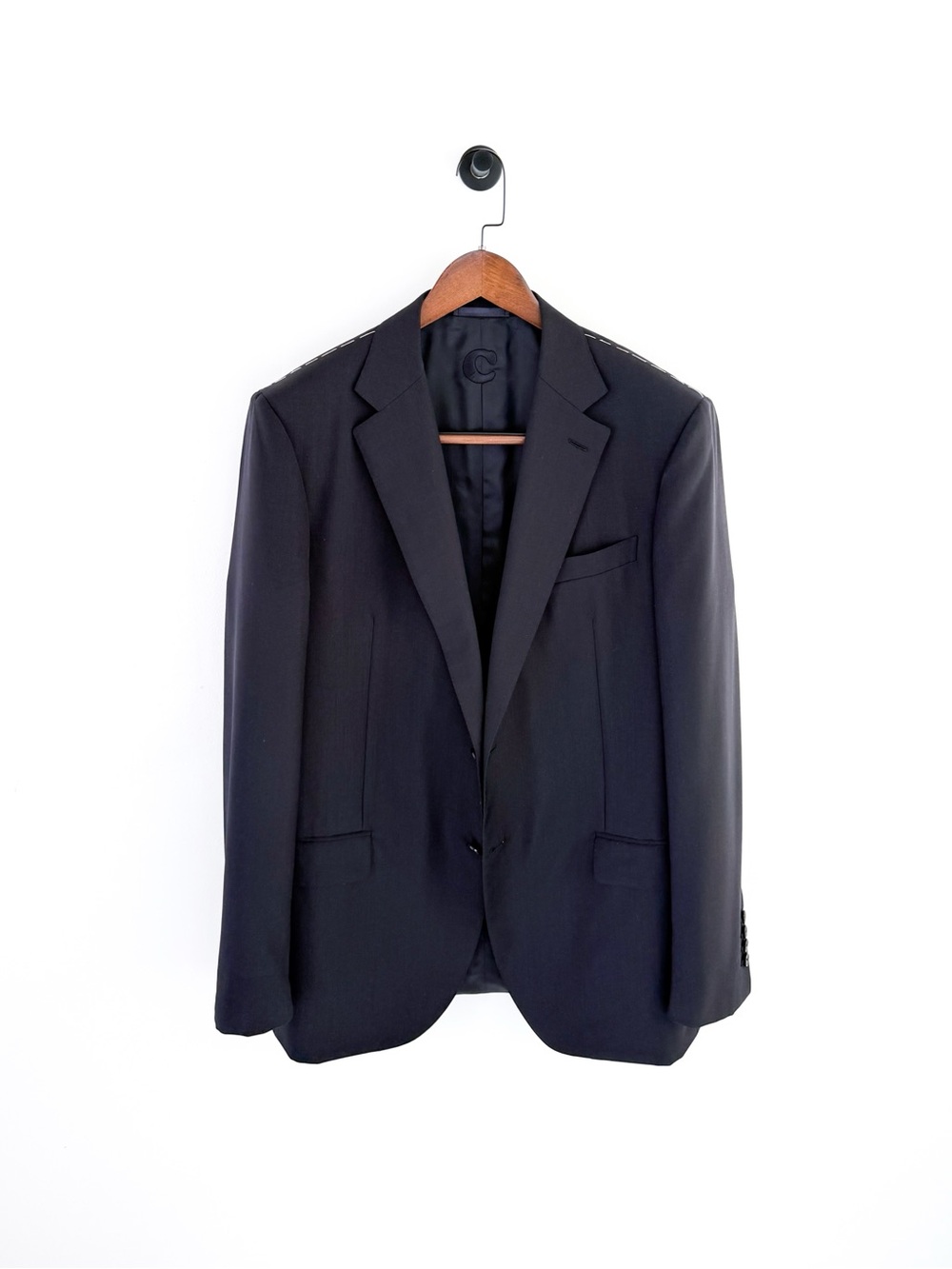 NWT New Caruso Men's Italian Wool Silk Suit Midnight Navy Blue Elisir 44R - Picture 11 of 15